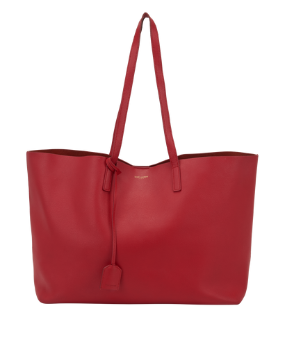East West Shopping Tote, &pound;450, Handbags, Red, Leather, Front view